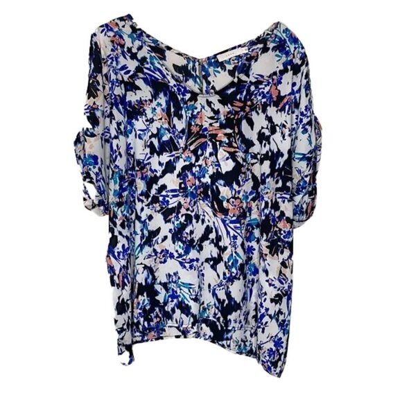 ❤️ LUSH Floral Cold Shoulder Blouse Size XL - Picture 1 of 4